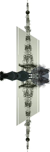 graphic montage of 3 radio towers graphic montage of 3 radio towers